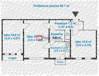 Predaj 3 izbového bytu s balkónom aj lodžiou v Ružinove - 20