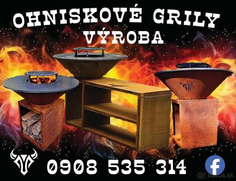 Ohniskovy gril 100cm corten - 20