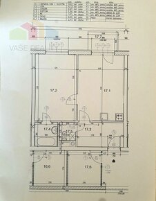  Na predaj tehlový 2-izbový byt s KK 55 m2 + balkón 3,5 m2 v - 20