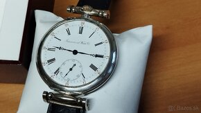 Starožitné stříbrné hodinky IWC Schaffhausen, krabička,pásek - 20