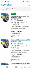 Zimné ALU 215/55R17 XL, 5x115, 7,5Jx17 - 20