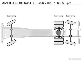 MAN TGX 26.400 valník s hydraulickou rukou HIAB 166-5 EURO 6 - 20