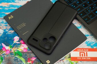 Puzdro s koženkovým vzorom pre Xiaomi, Redmi, Poco - 20