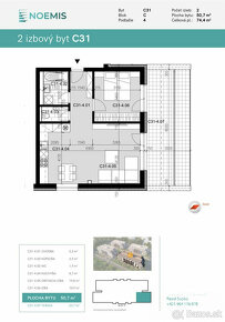 BOSEN | 2 izb.byt, parking, veľká terasa, Noemis, Stupava, 7 - 20