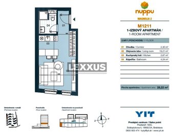 |1i ZARIADENÝ apartmán NUPPU Magnólia ,BA II., 28,22 m2 - 20