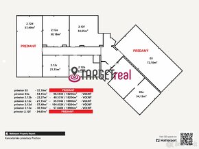 Na predaj, Kancelárske priestory, výmera od 21m² do 72m² ,Ex - 20