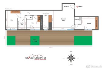 4 IZBOVY PENTHOUSE 91M2,HRUŠKOVÁ–PO,3/3p.,78M2 TERASY,2xPARK - 20