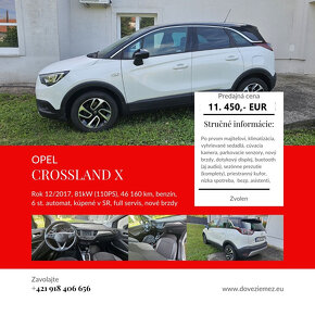 Predaj Opel Crossland X, 2017, 49160km, aut. klíma, buetooth - 20