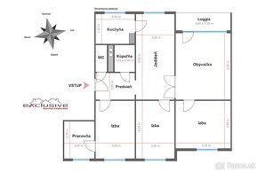 4,5-IZBOVÝ BYT 104M2,JURKOVIČOVA-PREŠOV,5/7 POS,LOGGIA,TOP L - 20