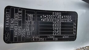 Ford Transit TDCI 130K L2H2 6Miest Led Ťažné kúp.v SR - 20