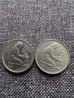 Nemecko - 50 Pfennig 7 ks : 1950, 1966, 1979, 1990, 1992 - 20