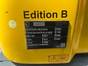 Dumper Wacker Neuson 1001, 2021 rv, 132mth ako nové - 20