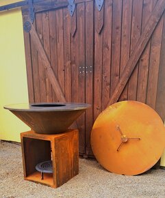 Ohniskovy gril 100cm corten - 20