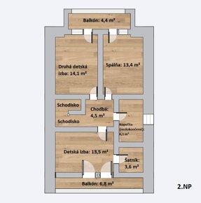 4 – IZB. RD, GARÁŽ, PIVNICA, TERASA, POZEMOK 500 m²,JABLONEC - 20