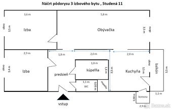 Predám 3 izbový RUŽINOV Zlate Piesky - 20