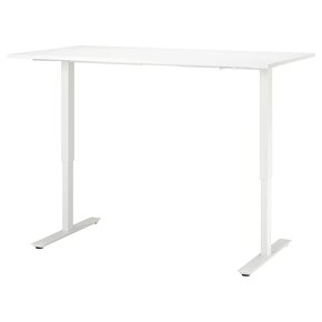 IKEA TROTTEN Stôl nastaviteľná výška, biela 160x80 cm - 2