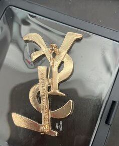 Brošňa YSL - zlatá luxury - 2