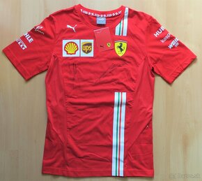 Týmový dres Ferrari originální autogramy Leclerc a Sainz - 2