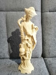 Čínska dvojica - soška alabaster - 2