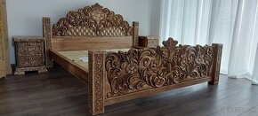 Drevená  manželska posteľ 180×200 vrátane roštov - 2
