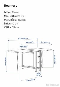 Stôl sklápací Ikea - 2