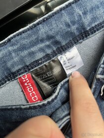 H&M modre rifle džinsy jeans skinny obtiahnuté - 2