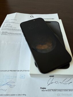 iPhone 15 pro 256gb black titanium, záruka 10/2025 - 2