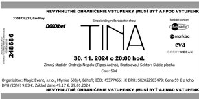 Koncert TINA 30.11.2024 Bratislava - 2