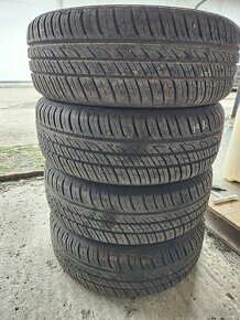 4x letné pneu 185/60r14 + plechové disky 4x100 - 2