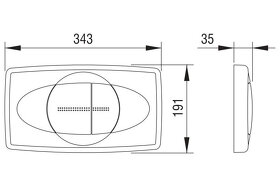 Verosan deska s tlačítky k podomítk. splachovací nádržce DUO - 2