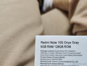 Xiaomi Redmi Note 10S.  6gb/128gb.  Tmavá metalíza. - 2