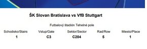 Slovan Bratislava : VFB STUTTGART - 2