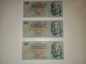 BANKOVKY 20 KČS 1970, SÉRIE H a F, PĚKNÉ STAVY - 2