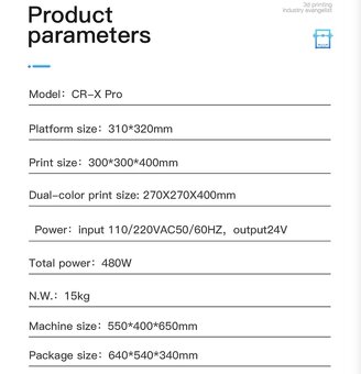 Creality 3d CR-x. Dual color - 2
