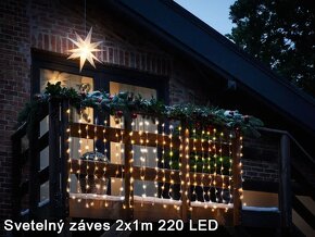 Svetelný záves 2x1m, 220 LED - 2