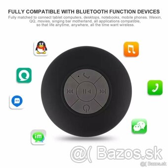 Nový vodotesný bluetooth repráčik do sprchy alebo k bazénu - 2