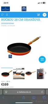 LE CREUSET - PANVICA OKRÚHLA S DREVENOU RÚČKOU 28 CM ORANŽOV - 2