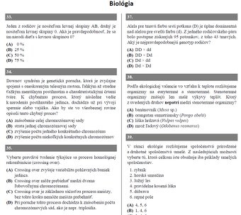 SCIO- 24- biológia, chémia - 2