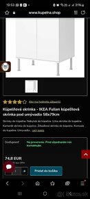 Kúpeľňová skrinka pod umývadlo Fullen IKEA - 2