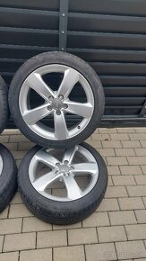 Predám disky Audi 5x112 R18 7,5J + pneu 225/45 r18 letné - 2