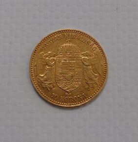 Zlaté mince 10 korona uhorská - 2