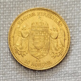 Zlatá uhorská 10 koruna FJI, 1913 kb, lepší ročník - 2