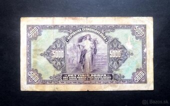 5000 korun 1920 NEPERFOROVANA vzacna serie B  RR  stav 3 - 2