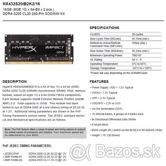 Kingston HyperX Impact SO-DIMM DDR4 16GB (KIT) - 2