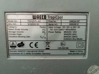 Autochladnička Dometic Tropicool TCX-21FL-AC - 2