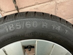 Zimne pneu 185/60 R14 na diskoch 5x100 Fabia - 2