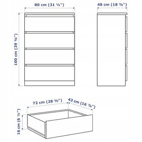 Komoda IKEA biela 80x100 - 2