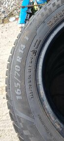 Predám 4ks zimné pneu.165/70R14 Matador dezen 6,5mm - 2