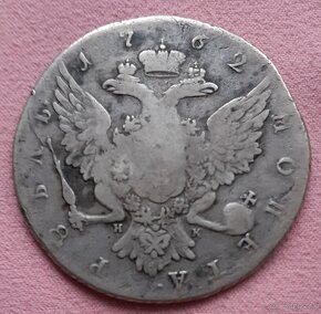 Minca - strieborná Rubeľ 1762 (NK,) - 2