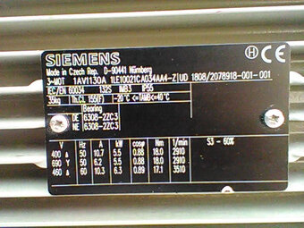 elektromotor siemens 5,5 kw - - 2